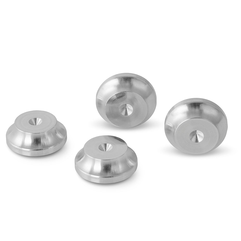 UNIQUE 4x XLARGE Aluminium Speaker Spike Pads shoes feet 5Radius
